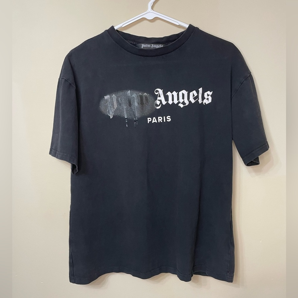 Palm Angels Graffiti Black Short Sleeve Tee